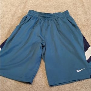 Blue Nike shorts